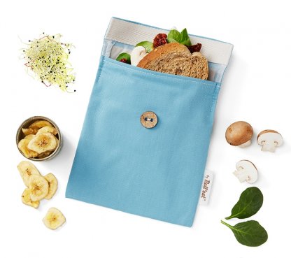 Emballage Biscuits Réutilisable SNACK'N'GO BIO Bleu Présentation Collation