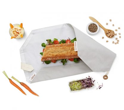 Emballage Sandwich Réutilisable BOC'N'ROLL BIO Gris Présentation Sandwich