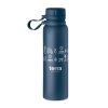 Bouteille Isotherme En Acier Inoxydable Avec Poignée En Silicone 780ml ONTO Bleu Marine Avec Marquage Bouteille Isotherme En Acier Inoxydable Avec Poignée En Silicone 780ml ONTO Bleu Marine Avec Marquage