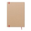 Carnet A5 En Carton Et Papier Recyclé MUSA Carnet Avec Bande Rouge De Dos Carnet A5 En Carton Et Papier Recyclé MUSA Carnet Avec Bande Rouge De Dos
