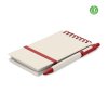 Carnet A6 + Stylo En Carton Et Papier Recyclé MITO SET Rouge à Plat Carnet A6 + Stylo En Carton Et Papier Recyclé MITO SET Rouge à Plat