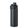 Gourde Isotherme En Acier Inoxydable Avec Poignée 500ml MILI Noir De Face Gourde Isotherme En Acier Inoxydable Avec Poignée 500ml MILI Noir De Face