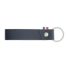 Porte Clés En Cuir Végétal PORTAVEGE Bleu Marine Face