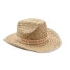 Chapeau En Paille Naturelle TEXAS Beige Avec Marquage Chapeau En Paille Naturelle TEXAS Beige Avec Marquage