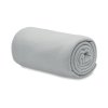 Couverture Polaire En PET Recyclé 120x150cm BOGDA Grise Clair Enroulée Couverture Polaire En PET Recyclé 120x150cm BOGDA Grise Clair Enroulée