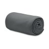 Couverture Polaire En PET Recyclé 120x150cm BOGDA Grise Foncée Enroulée Couverture Polaire En PET Recyclé 120x150cm BOGDA Grise Foncée Enroulée