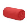 Couverture Polaire En PET Recyclé 120x150cm BOGDA Rouge Enroulée Couverture Polaire En PET Recyclé 120x150cm BOGDA Rouge Enroulée