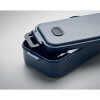 Lunch Box En PP Recyclé Avec Couvercle Hermétique 800ml INDUS Bleu Marine Détail Boucles En Silicone Lunch Box En PP Recyclé Avec Couvercle Hermétique 800ml INDUS Bleu Marine Détail Boucles En Silicone