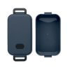 Lunch Box En PP Recyclé Avec Couvercle Hermétique 800ml INDUS Bleu Marine Ouverte Lunch Box En PP Recyclé Avec Couvercle Hermétique 800ml INDUS Bleu Marine Ouverte