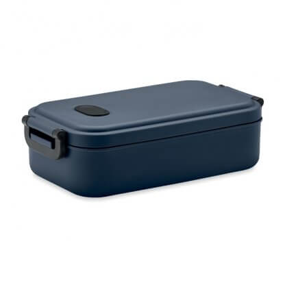 Lunch Box En PP Recyclé Avec Couvercle Hermétique 800ml INDUS Bleu Marine Vue De Face
