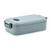Lunch Box En PP Recyclé Avec Couvercle Hermétique 800ml INDUS Grise Vue De Face Lunch Box En PP Recyclé Avec Couvercle Hermétique 800ml INDUS Grise Vue De Face