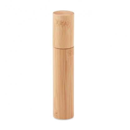 Mini Flacon Atomiseur De Parfum Rechargeable En Bambou MIZER De Dos