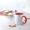 Mug En Céramique Avec Intérieur Et Poignée Colorés 300ml SUBLIMCOLY Rouge En Situation