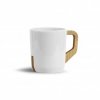 Mug En Céramique Avec Poignée En Bois 320ml TRISTAN Blanc