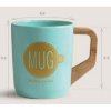 Mug En Céramique Avec Poignée En Bois 320ml TRISTAN Dimensions