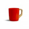 Mug En Céramique Avec Poignée En Bois 320ml TRISTAN Rouge