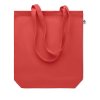 Sac Shopping En Coton Biologique 270g 38x9x42cm COCO Rouge De Face