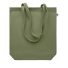 Sac Shopping En Coton Biologique 270g 38x9x42cm COCO Vert De Face