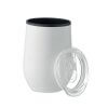 Verre Double Paroi En Acier Inoxydable Avec Couvercle 350ml CHIN CHAN Blanc Ouvert Verre Double Paroi En Acier Inoxydable Avec Couvercle 350ml CHIN CHAN Blanc Ouvert