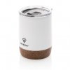 Tasse Isotherme En Acier Inoxydable Recyclé Et Liège 180ml COFEE TO GO Balnche Avec Marquage