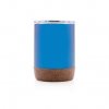 Tasse Isotherme En Acier Inoxydable Recyclé Et Liège 180ml COFEE TO GO Bleu De Face