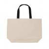 Grand Sac Shopping En Toile Recyclée Non Teintée 240g 32x14x57cm POKE Blanc De Face