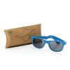 Lunettes De Soleil Publicitaires En Plastique Recyclé Color Bleu Avec Pochette