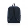 Sac à Dos En Coton Recyclé Non Teinté 285g TOILO BIS Bleu Marine De Dos