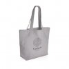 Sac Shopping En Toile Recyclée Non Teintée 240g 31x15x52cm ROLL Gris Avec Marquage