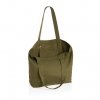 Sac Shopping En Toile Recyclée Non Teintée 240g 31x15x52cm ROLL Kaki Ouvert