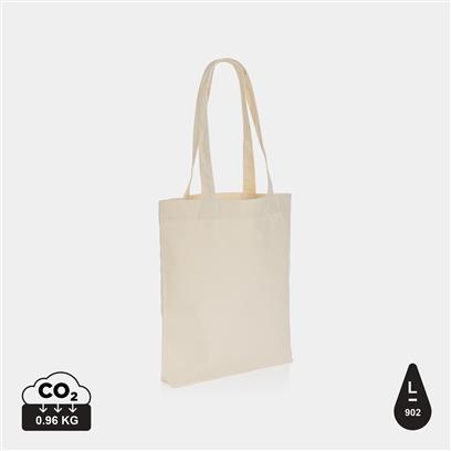 Tote Bag En Toile Recyclée Non Teintée 285g 36,5x6x36,5cm BLUES BIS Blanc Co2