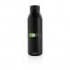 Bouteille Isotherme En Acier Inoxydable Recyclé 500ml AVIOR Noir Avec Marquage