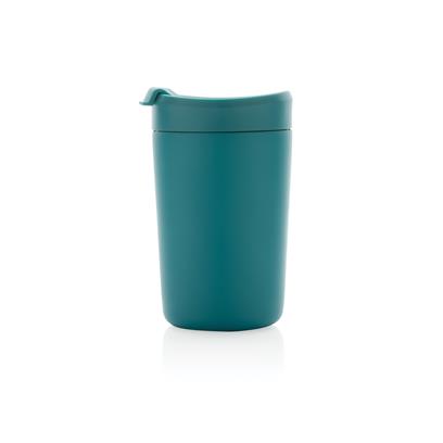 Mug Isotherme En Acier Inoxydable Recyclé 300ml ALYA Turquoise De Côté