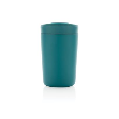 Mug Isotherme En Acier Inoxydable Recyclé 300ml ALYA Turquoise De Dos