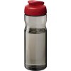 Bouteille Sport En Plastique Issu Des Océans Couvercle à Bascule 650ml ECO BASE Charbon Rouge
