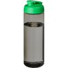 Bouteille Sport En Plastique Issu Des Océans Couvercle à Bascule 850ml ECO VIBE Charbon Vert