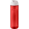 Bouteille Sport En Plastique Issu Des Océans Couvercle à Bascule 850ml ECO VIBE Rouge Blanc