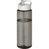 Bouteille Sport En Plastique Issu Des Océans Couvercle Bec Verseur 850ml ECO VIBE Charbon Blanc