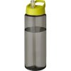 Bouteille Sport En Plastique Issu Des Océans Couvercle Bec Verseur 850ml ECO VIBE Charbon Vert Anis