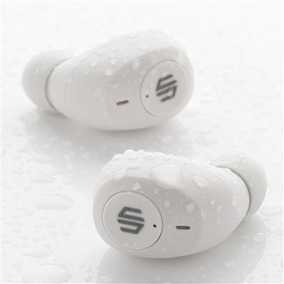 Écouteurs Sans Fil En Plastique Recyclé PALM Blanc Avec De L'eau