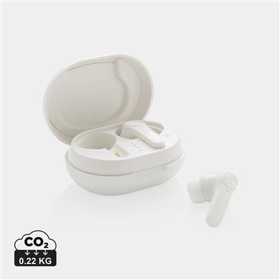 Écouteurs Sans Fil En Plastique Recyclé TWISS Blanc Co2