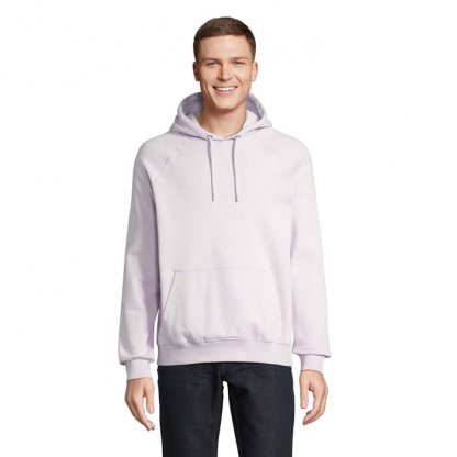 Sweat Shirt Mixte à Capuche En Coton Bio Et Polyester Recyclé – 280g – STELLAR Lilas De Face