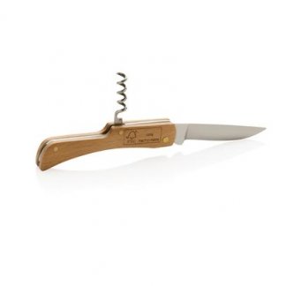 Couteau décapsuleur publicitaire en bois certifié - LANO