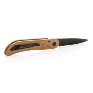 Couteau pliable personnalisable en bois certifié - NEMUS