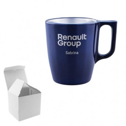 Mug En Verre Trempé Teinté Métal 250ml Bleu Pétrole