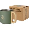 Mug Double Paroi En Acier Inoxydable Recyclé 360ml BJORN Vert Avec Marquage 1 Couleur