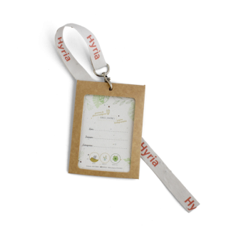 Porte badge personnalisé en fibres de cuir recyclées