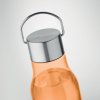 Bouteille En PET Recyclé Et Inox 600ml VERNAL Orange Et Poignée Bouteille En PET Recyclé Et Inox 600ml VERNAL Orange Et Poignée