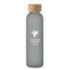 Bouteille En Verre Givré Avec Bouchon En Bambou 500ml ABE Gris Bouchon Bouteille En Verre Givré Avec Bouchon En Bambou 500ml ABE Gris Bouchon