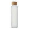 Bouteille En Verre Givré Avec Bouchon En Bambou 500ml ABE Vide Bouteille En Verre Givré Avec Bouchon En Bambou 500ml ABE Vide